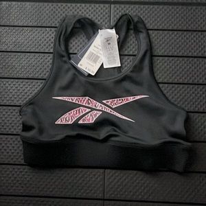 Reebok Modern Safari Sports Bra, Women's size Medium, Black